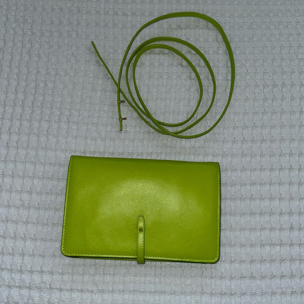 Massimo Dutti green crossbody/ clutch phone bag